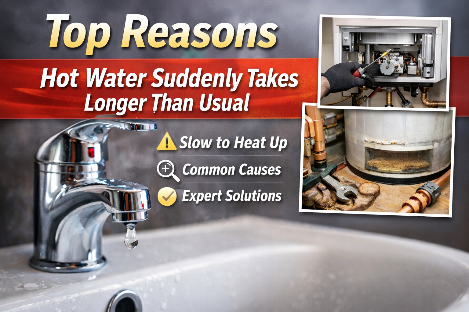 hot water suddenly takes longer than usual