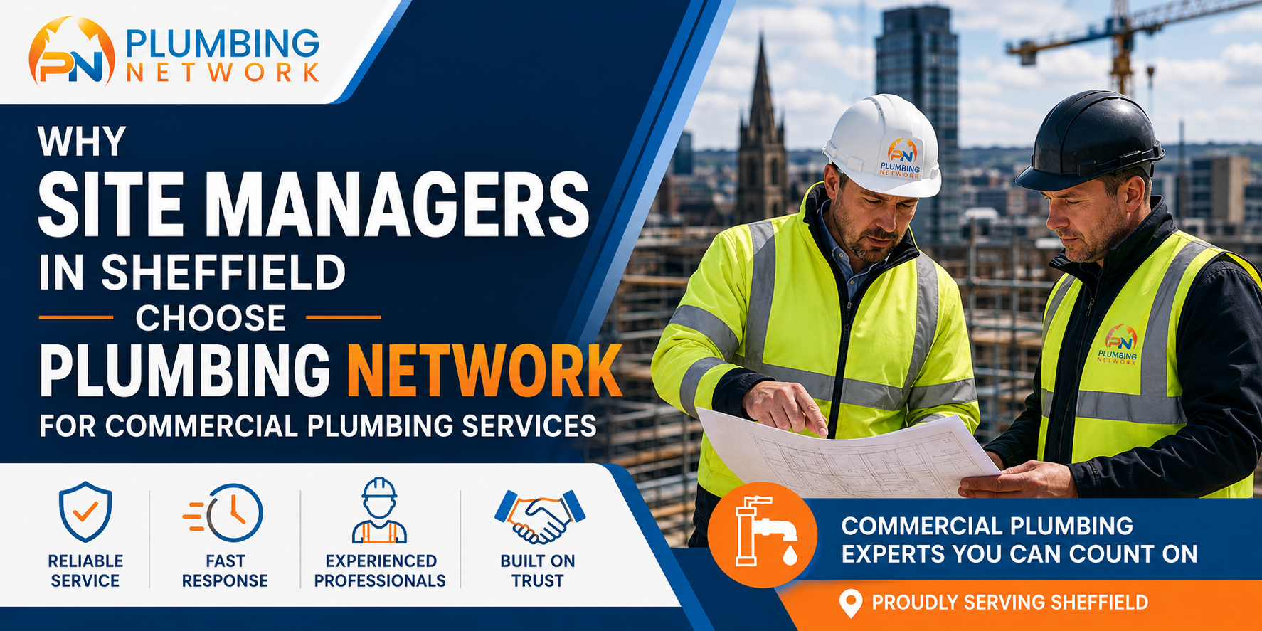 Why Site Managers in Sheffield Choose Plumbing Network for Commercial Plumbing Services